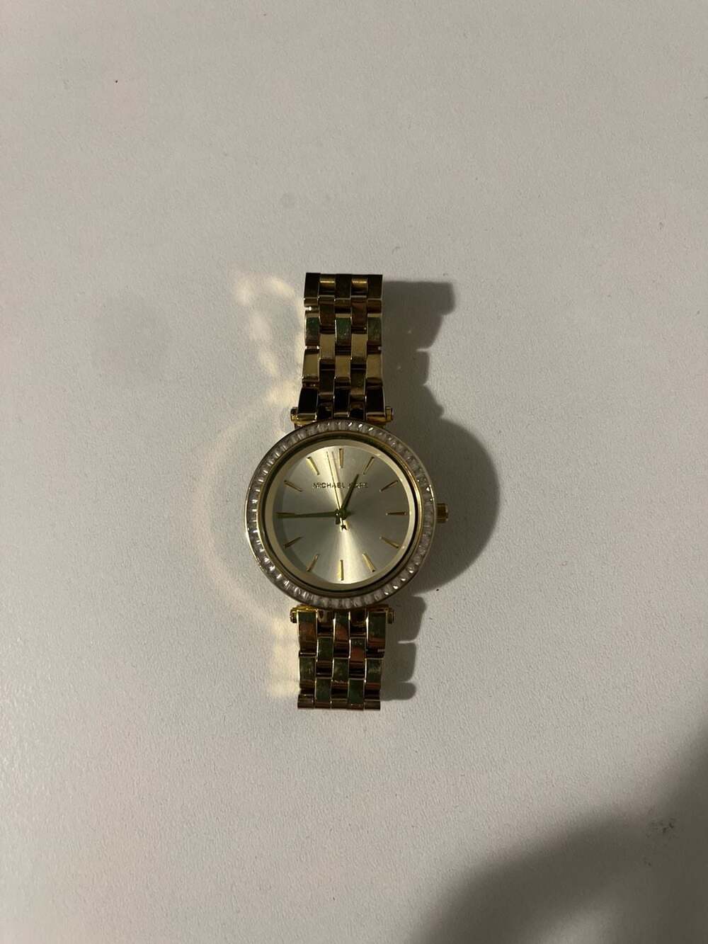 Michael Kors Darci Gold-Tone Crystal Bezel Watch MK3191